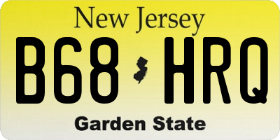 NJ license plate B68HRQ
