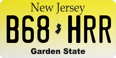 NJ license plate B68HRR
