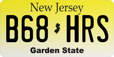 NJ license plate B68HRS