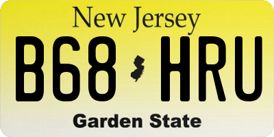 NJ license plate B68HRU