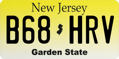 NJ license plate B68HRV