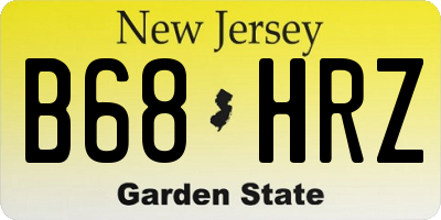 NJ license plate B68HRZ