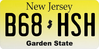 NJ license plate B68HSH