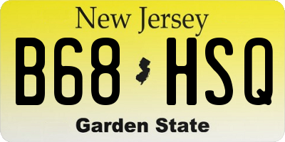 NJ license plate B68HSQ