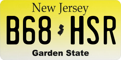 NJ license plate B68HSR