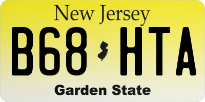 NJ license plate B68HTA