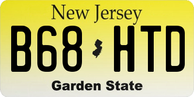 NJ license plate B68HTD