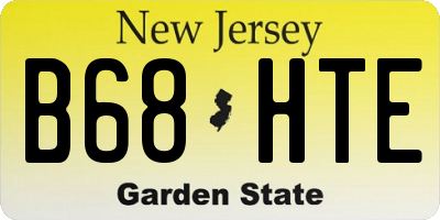 NJ license plate B68HTE