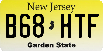 NJ license plate B68HTF