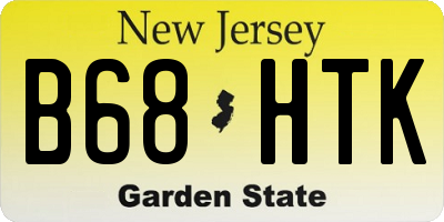 NJ license plate B68HTK