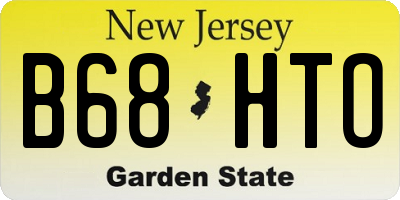 NJ license plate B68HTO