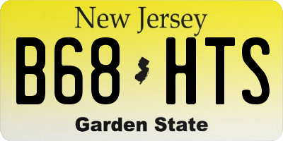 NJ license plate B68HTS