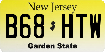 NJ license plate B68HTW