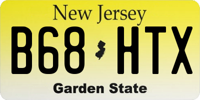 NJ license plate B68HTX
