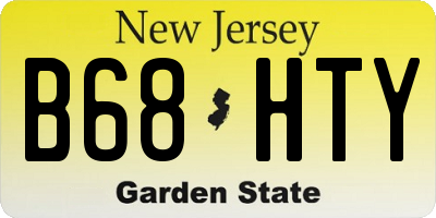 NJ license plate B68HTY