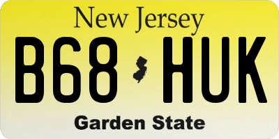 NJ license plate B68HUK