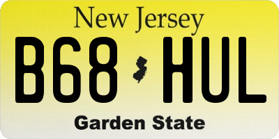 NJ license plate B68HUL