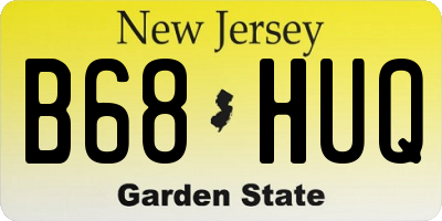 NJ license plate B68HUQ