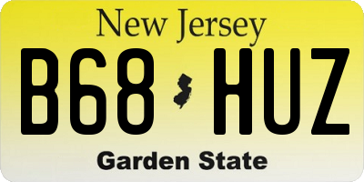 NJ license plate B68HUZ