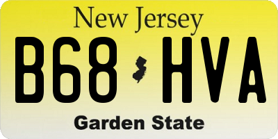 NJ license plate B68HVA
