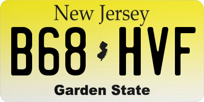 NJ license plate B68HVF