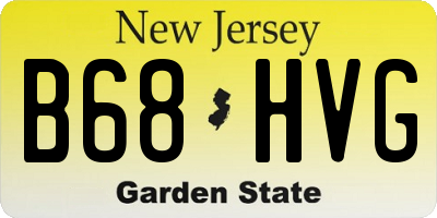 NJ license plate B68HVG