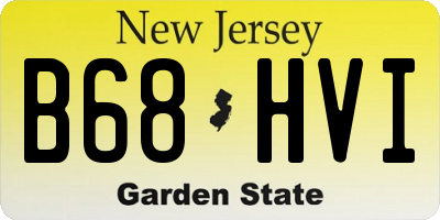 NJ license plate B68HVI