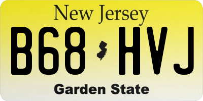 NJ license plate B68HVJ