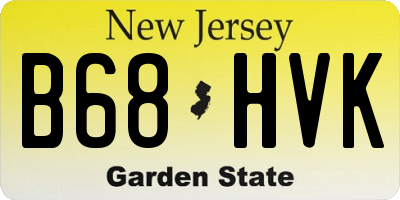 NJ license plate B68HVK
