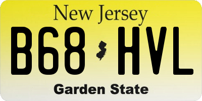 NJ license plate B68HVL