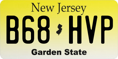 NJ license plate B68HVP
