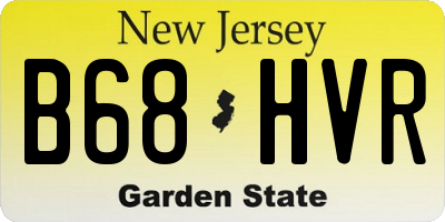 NJ license plate B68HVR