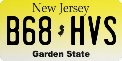 NJ license plate B68HVS