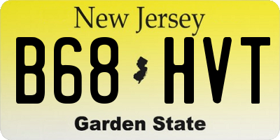 NJ license plate B68HVT