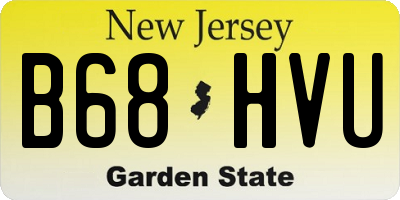 NJ license plate B68HVU