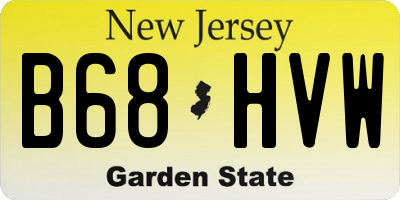NJ license plate B68HVW