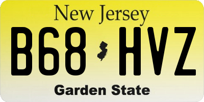 NJ license plate B68HVZ