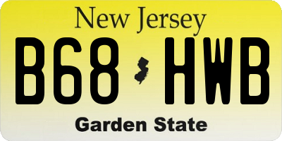 NJ license plate B68HWB