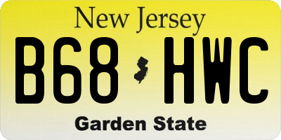 NJ license plate B68HWC
