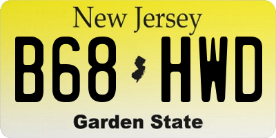 NJ license plate B68HWD
