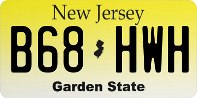 NJ license plate B68HWH