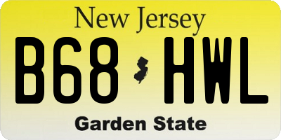 NJ license plate B68HWL