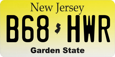 NJ license plate B68HWR