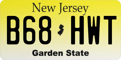 NJ license plate B68HWT