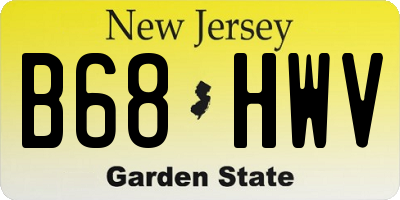 NJ license plate B68HWV