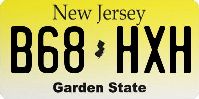 NJ license plate B68HXH