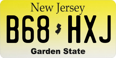 NJ license plate B68HXJ