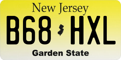 NJ license plate B68HXL