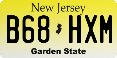 NJ license plate B68HXM