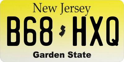 NJ license plate B68HXQ